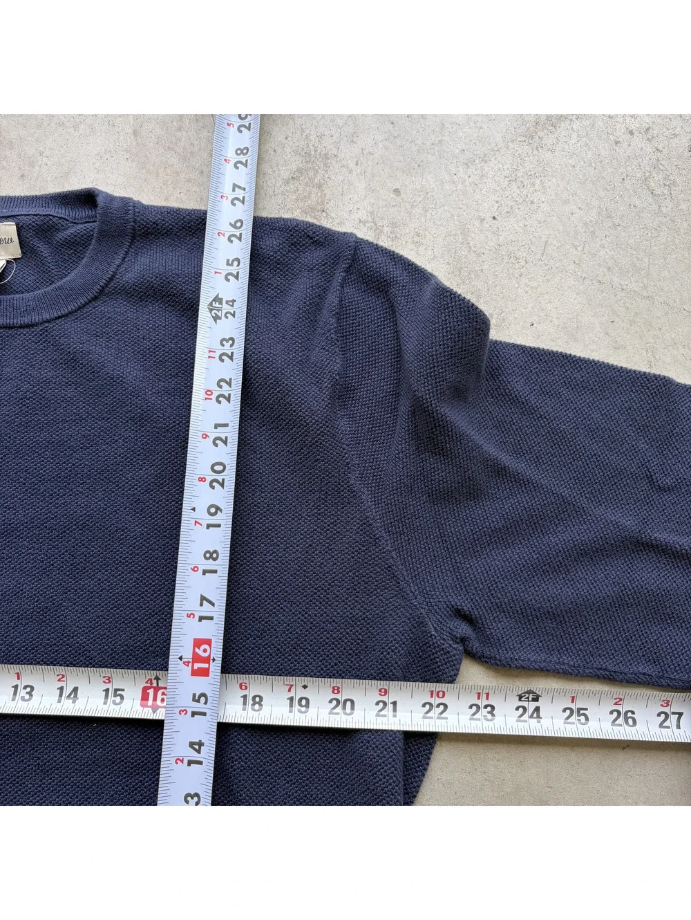 Vintage J. Crew Navy Blue Knit Thermal Sweater XL